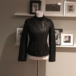 Black leather Moto jacket